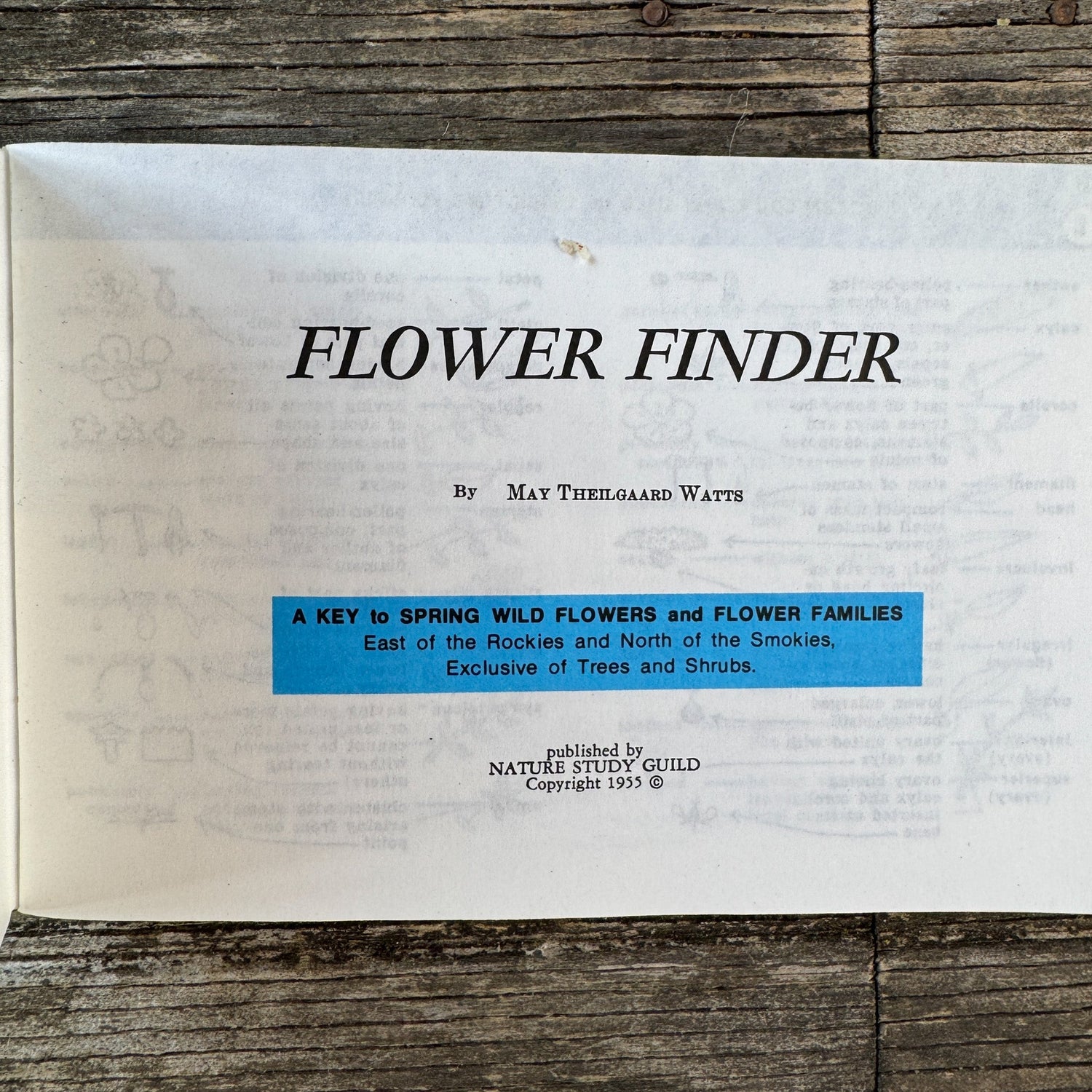 Flower Finder by May Theilgaard Watts, 1955 Nature Study Guild - Pretty Old Books
