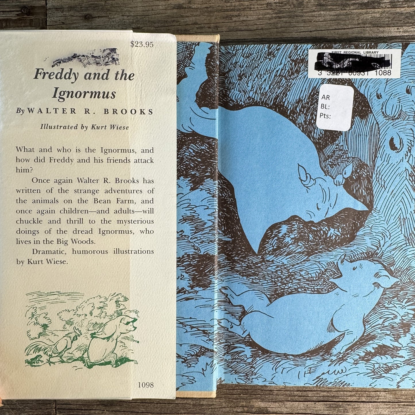 Freddy and the Ignormus, Walter R. Brooks, 1998 Overlook Press Edition - Pretty Old Books