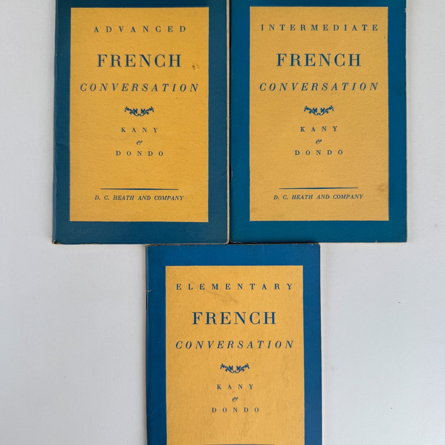 French Conversation: Set of 3 Vintage Paperbacks - Pretty Old Books