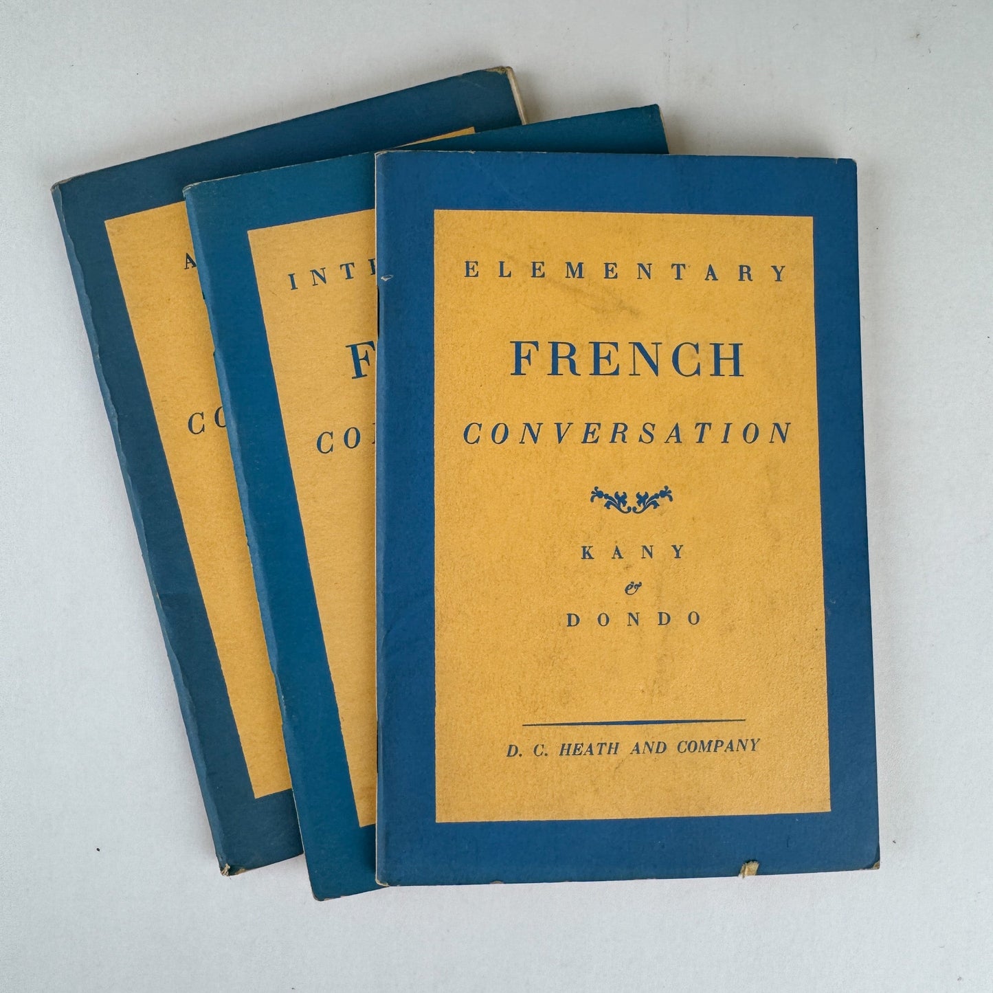 French Conversation: Set of 3 Vintage Paperbacks - Pretty Old Books