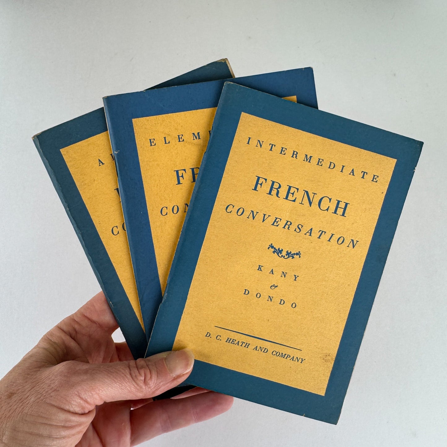 French Conversation: Set of 3 Vintage Paperbacks - Pretty Old Books