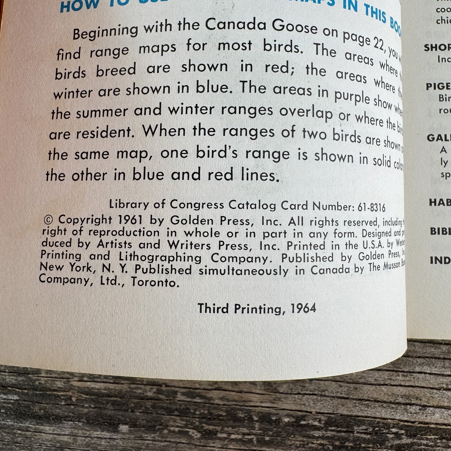 Game Birds, A Golden Guide, 1961 - Pretty Old Books