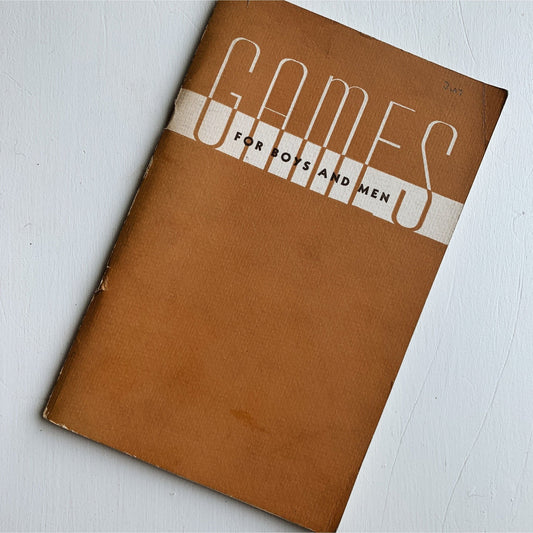 Games for Boys and Men, 1942, National Recreation Association, Paperback - Pretty Old Books