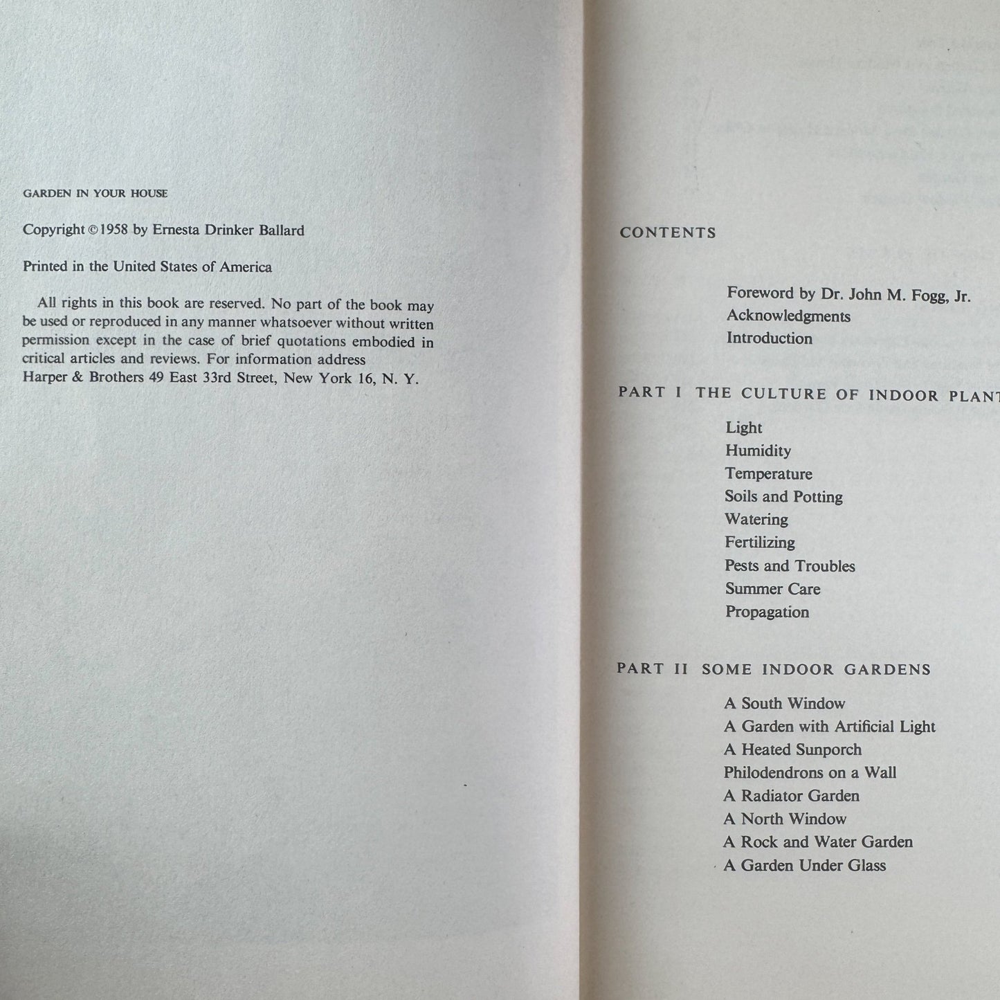 Garden in Your House by Ernesta Drinker Ballard, 1958 - Pretty Old Books