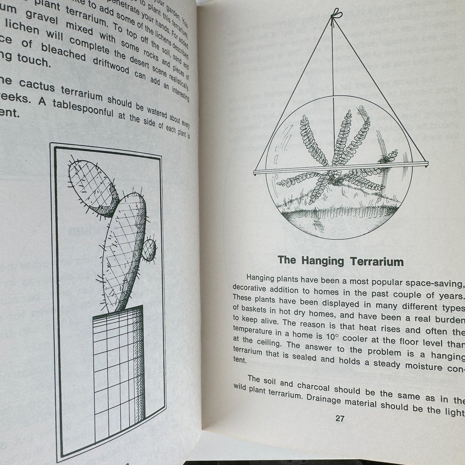 Gardening With Terrariums, Vintage Paperback Illustrated Guide 1973 - Pretty Old Books