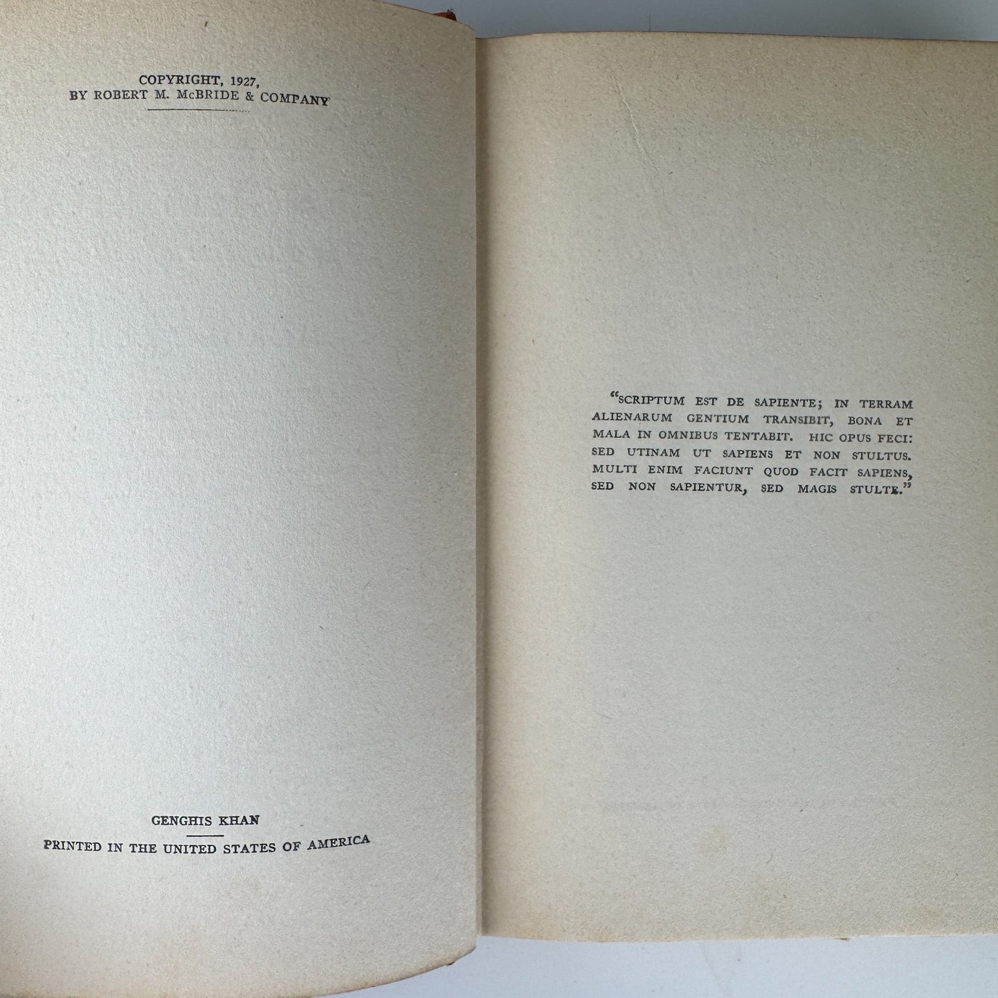 Genghis Khan: The Emperor of All Men, Harold Lamb, - Pretty Old Books