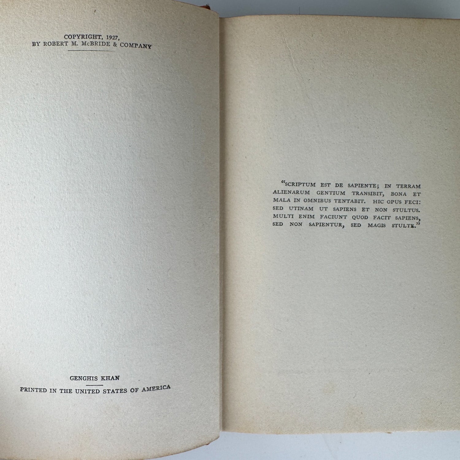 Genghis Khan: The Emperor of All Men, Harold Lamb, - Pretty Old Books