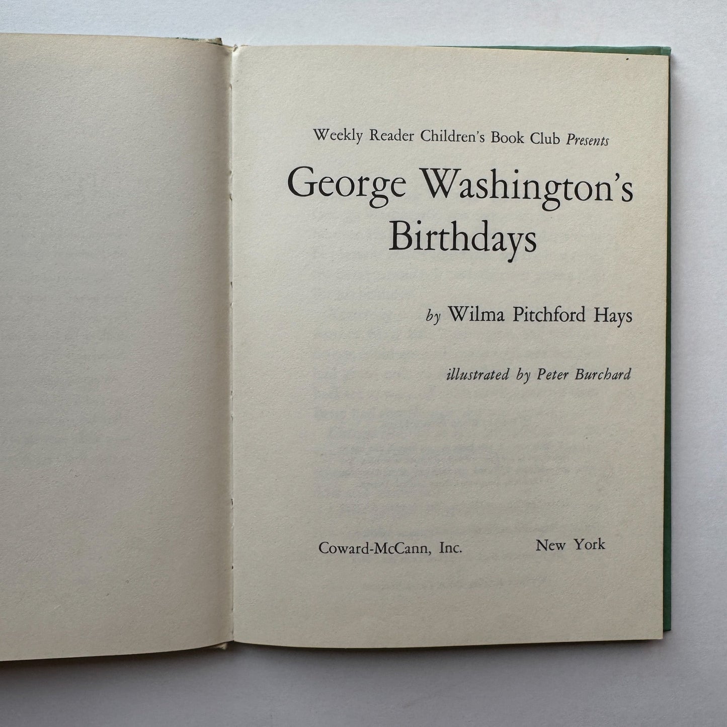George Washington's Birthdays, 1963 Weekly Reader Kids' Biography - Pretty Old Books