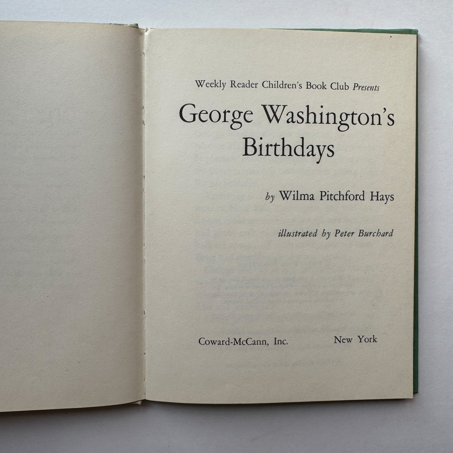 George Washington's Birthdays, 1963 Weekly Reader Kids' Biography - Pretty Old Books