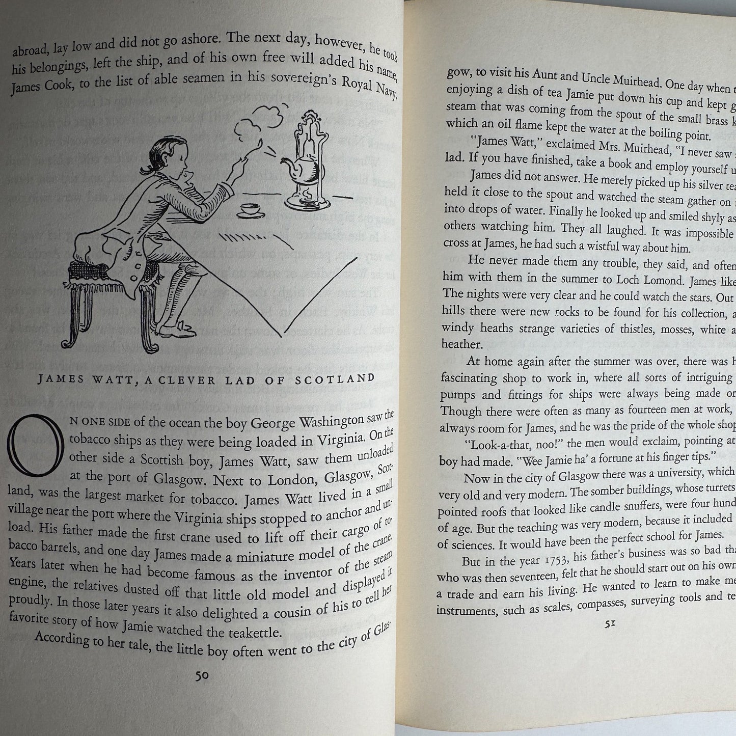 George Washington's World, Genevieve Foster, 1941 - Pretty Old Books