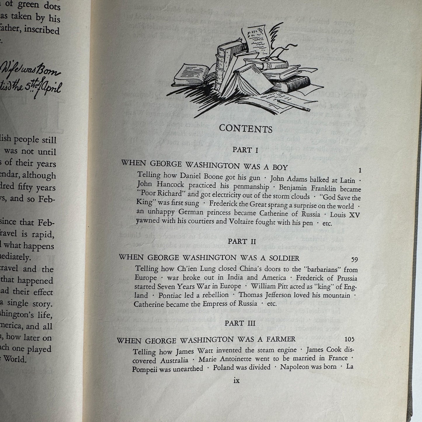 George Washington's World, Genevieve Foster, 1941 - Pretty Old Books