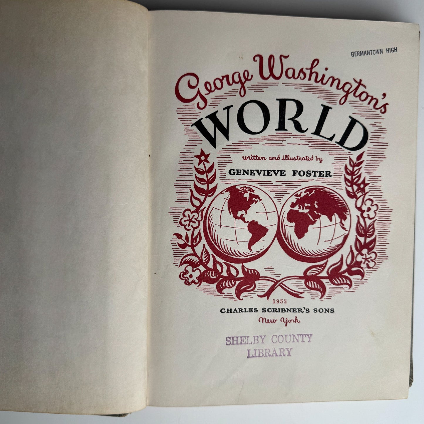 George Washington's World, Genevieve Foster, 1941 - Pretty Old Books