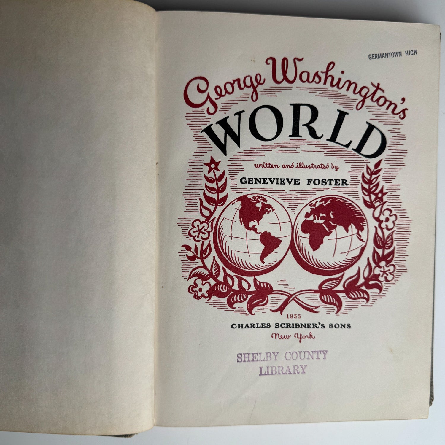 George Washington's World, Genevieve Foster, 1941 - Pretty Old Books