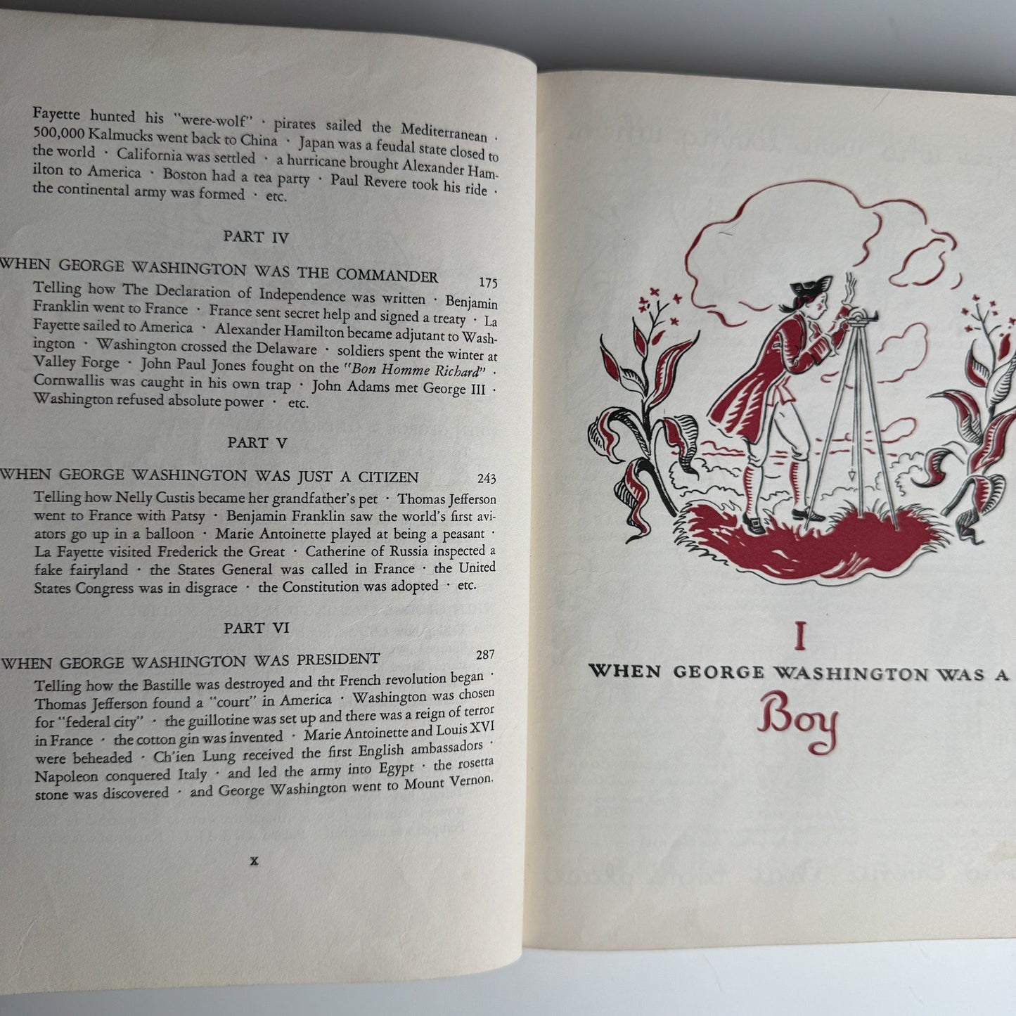 George Washington's World, Genevieve Foster, 1941 - Pretty Old Books