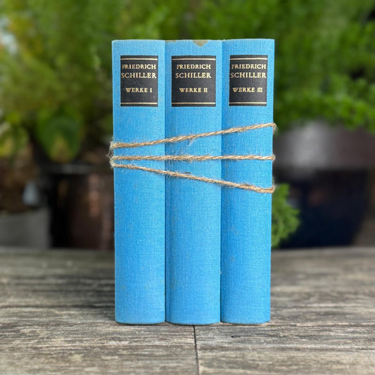 German Vintage Schiller's Works, 3 - Volume Set, 1981 - Pretty Old Books