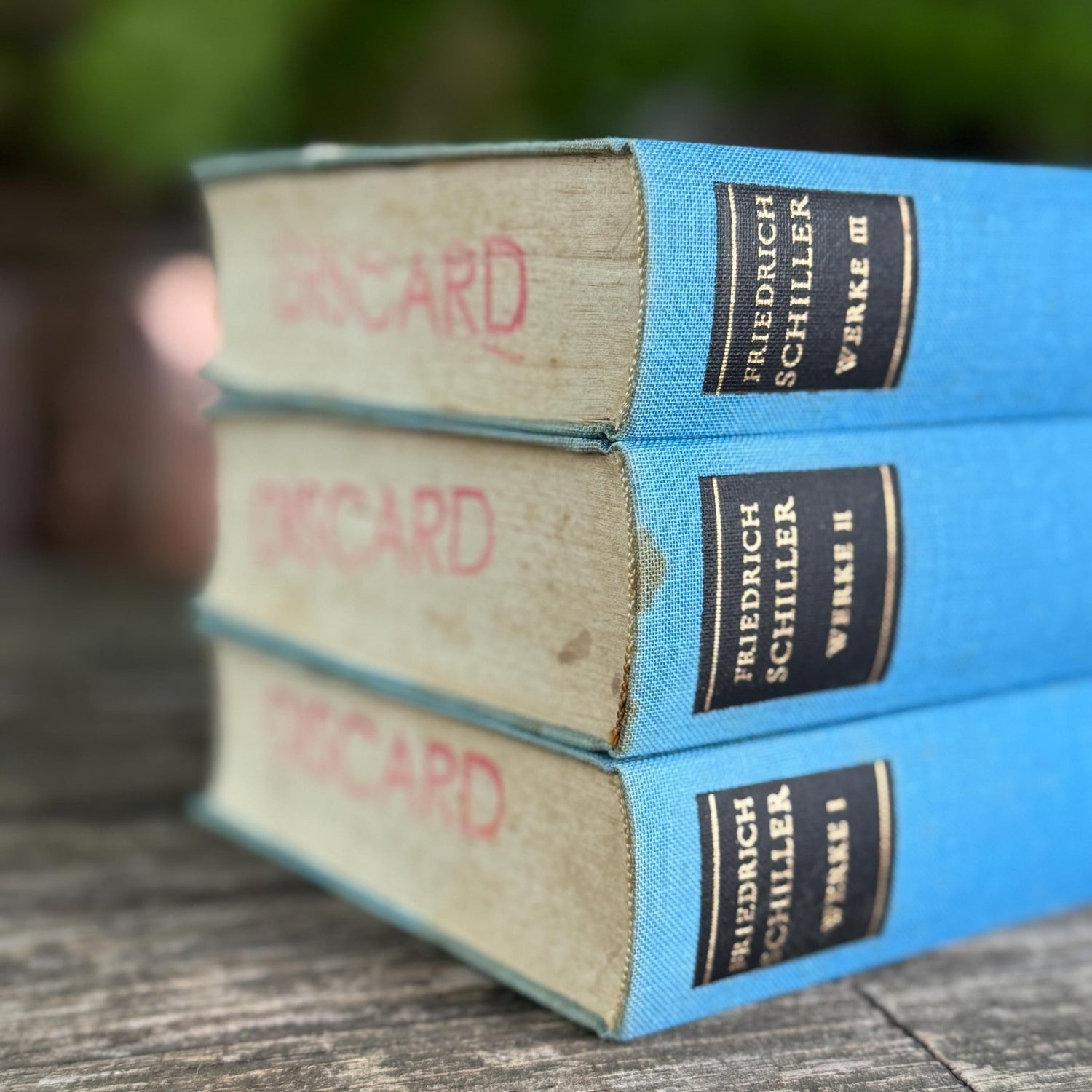 German Vintage Schiller's Works, 3 - Volume Set, 1981 - Pretty Old Books