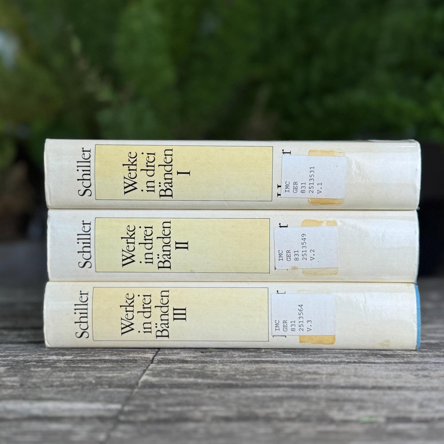 German Vintage Schiller's Works, 3 - Volume Set, 1981 - Pretty Old Books