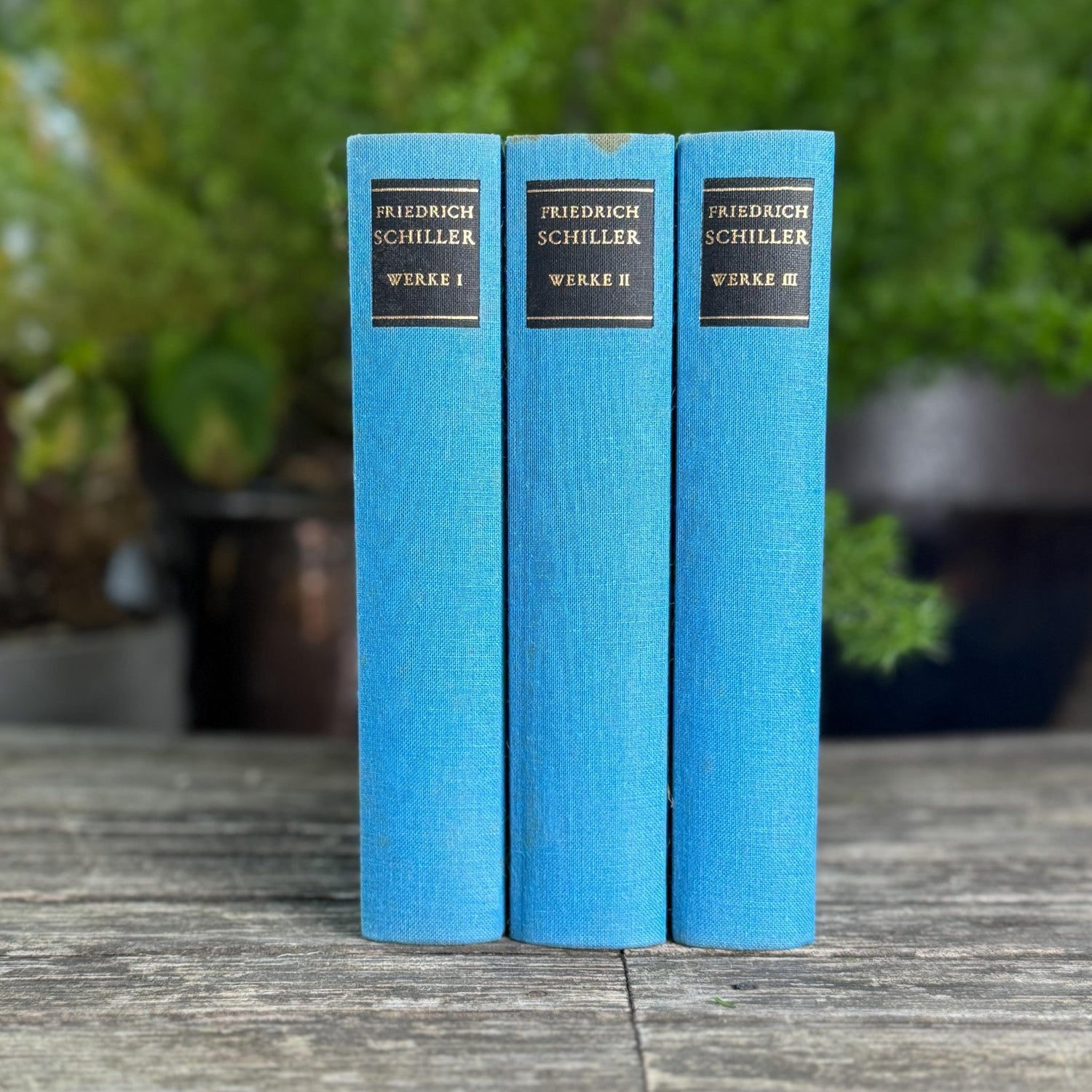 German Vintage Schiller's Works, 3 - Volume Set, 1981 - Pretty Old Books