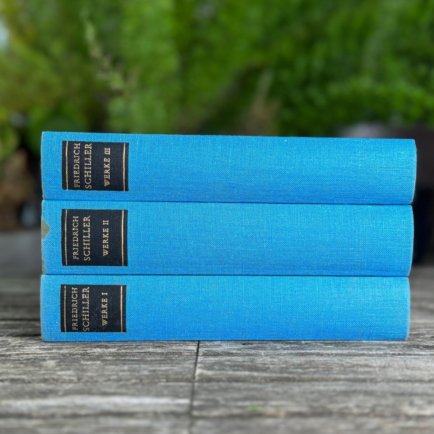 German Vintage Schiller's Works, 3 - Volume Set, 1981 - Pretty Old Books