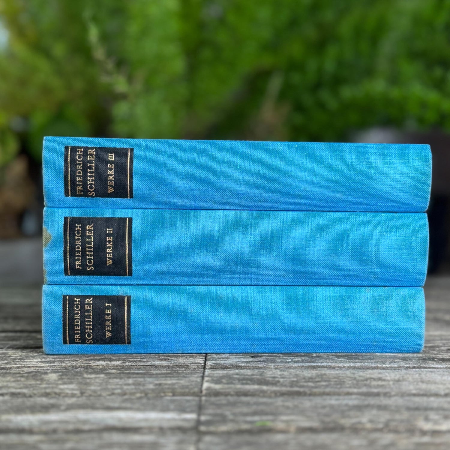 German Vintage Schiller's Works, 3 - Volume Set, 1981 - Pretty Old Books