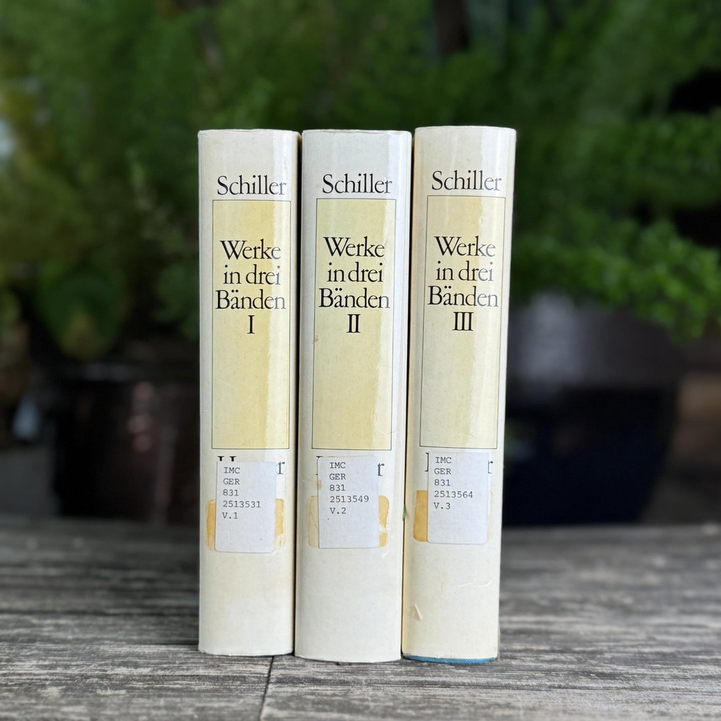German Vintage Schiller's Works, 3 - Volume Set, 1981 - Pretty Old Books