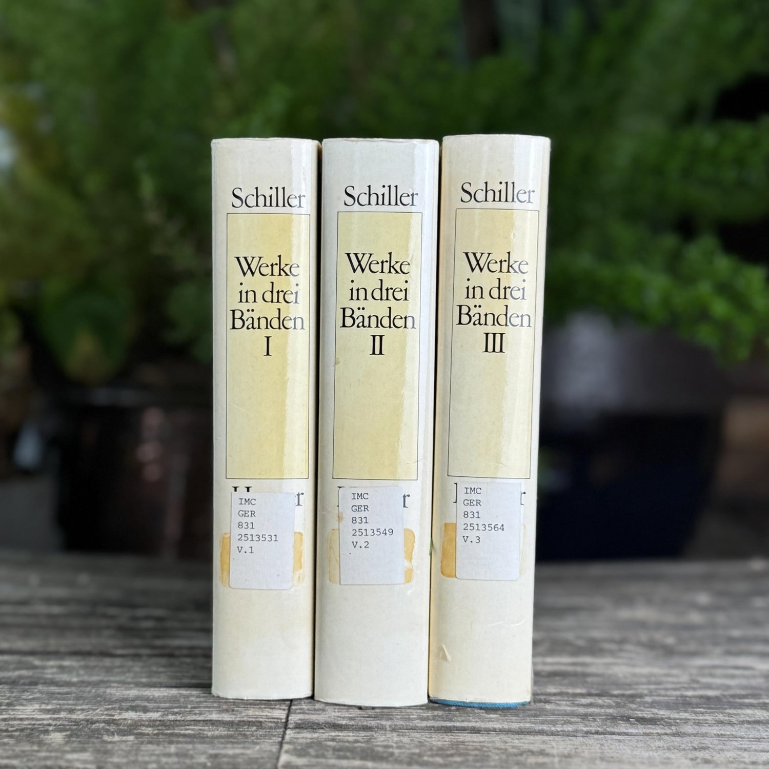 German Vintage Schiller's Works, 3 - Volume Set, 1981 - Pretty Old Books