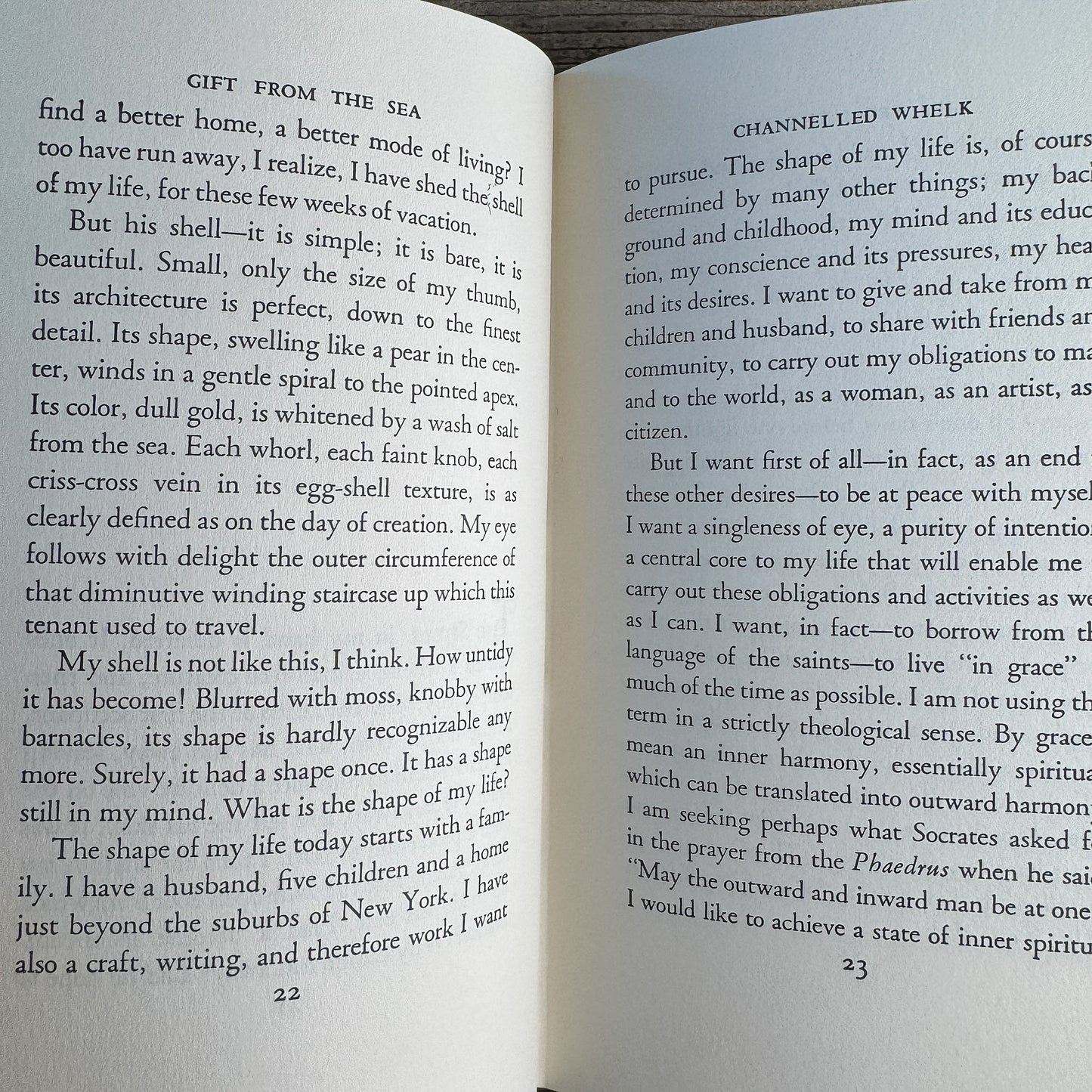 Gift from the Sea, Anne Morrow Lindbergh, 1975 Pantheon Edition - Pretty Old Books