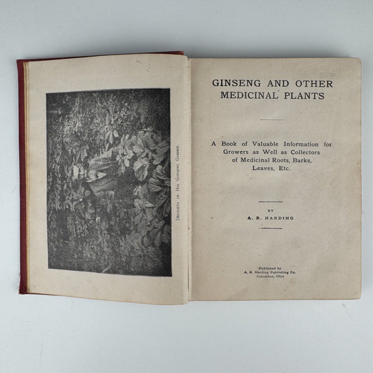 Ginseng and Other Medicinal Plants, 1908, A.R. Harding - Pretty Old Books
