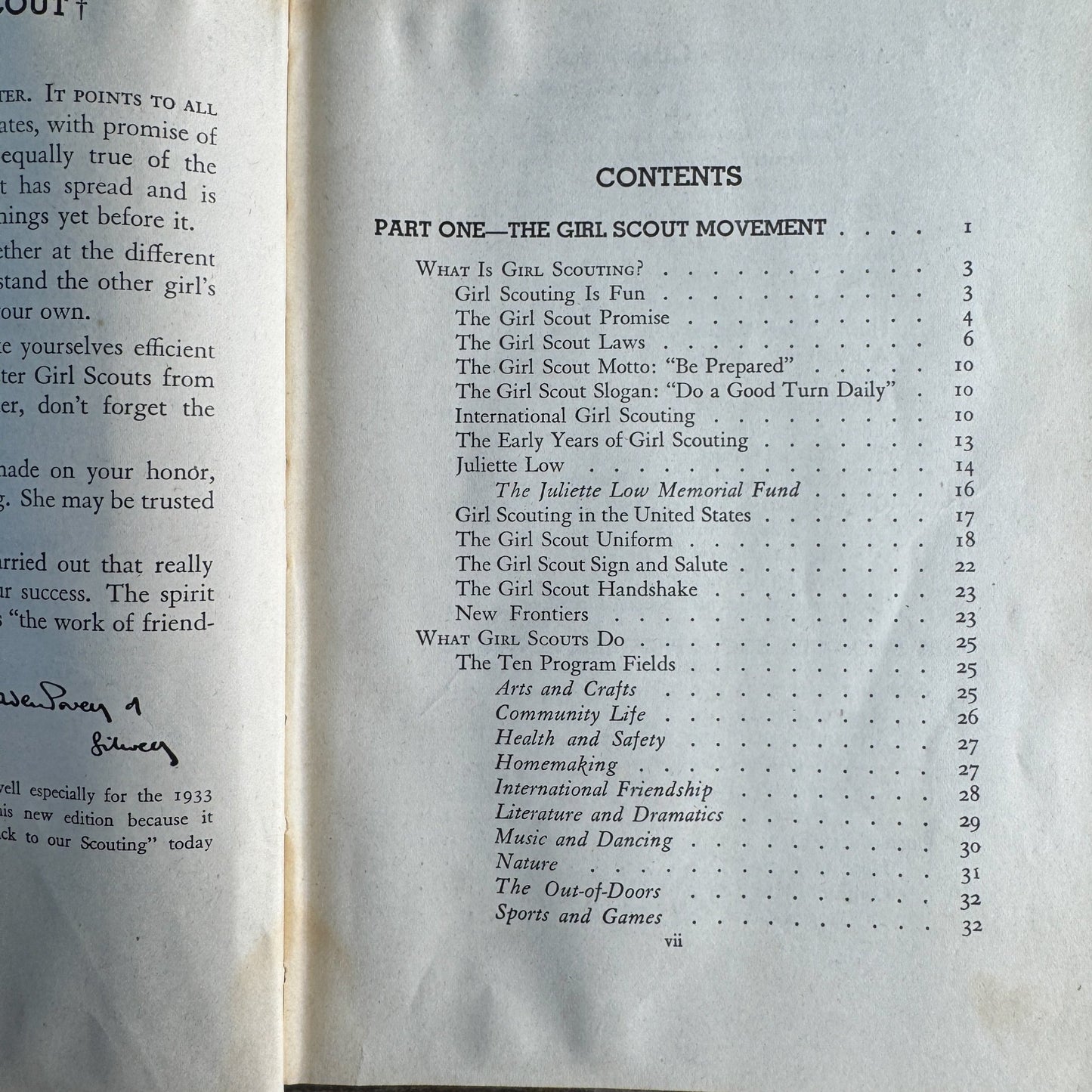 Girl Scout Handbook, Girl Scouts Inc., 1940, Fifth Impression 1943 - Pretty Old Books