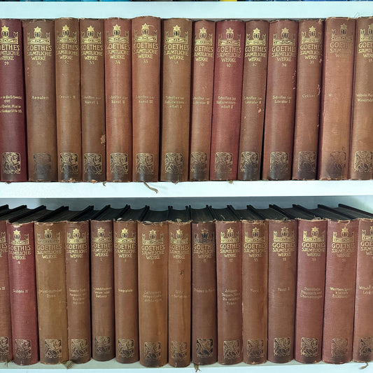 Goethe's Complete Works, 40 Volumes, 1902, German-Language - Pretty Old Books