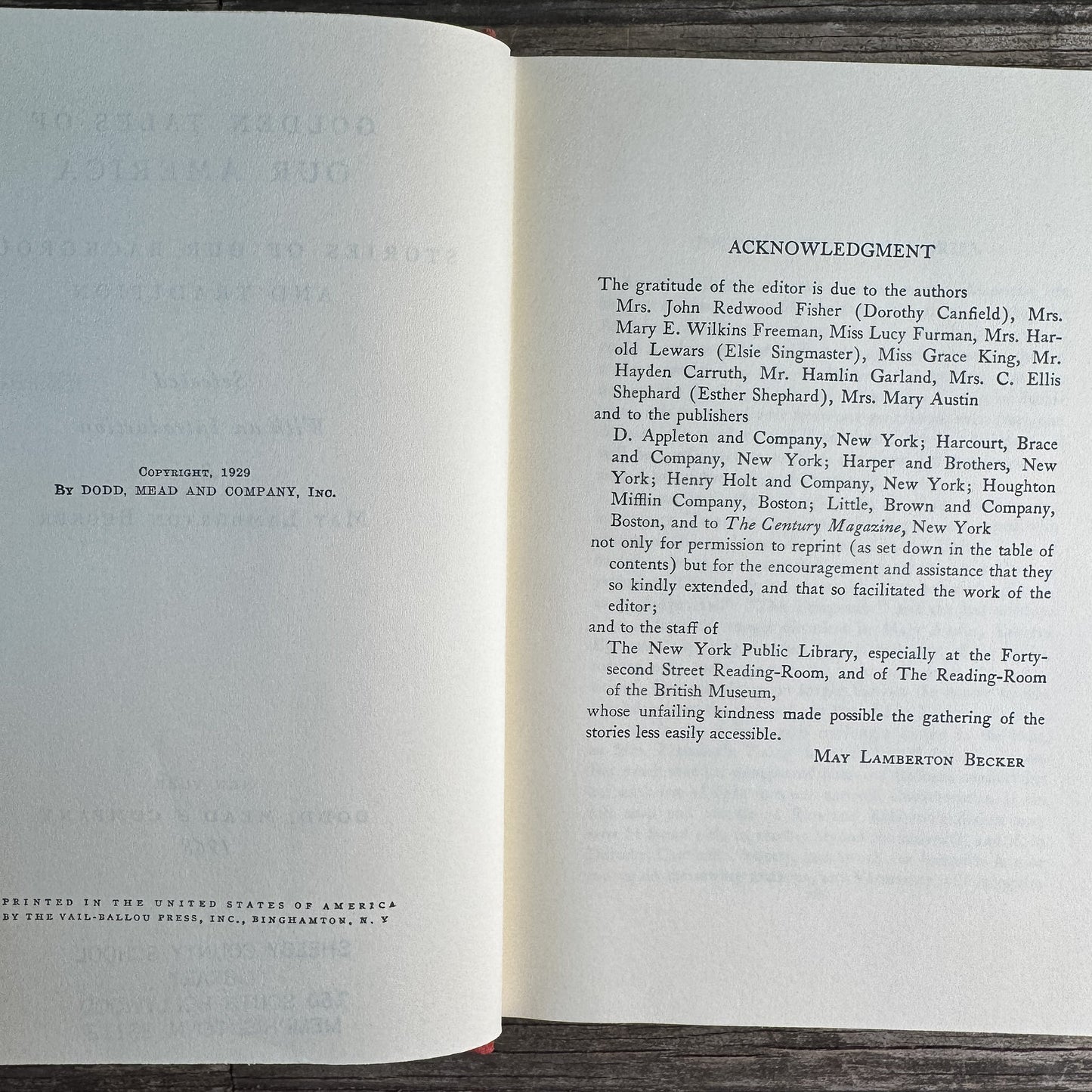 Golden Tales of Our America, May Lamberton Becker, 1929 - Pretty Old Books