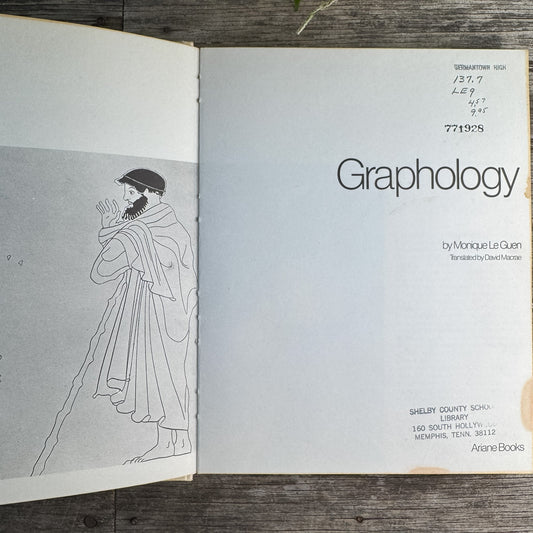 Graphology, Monique Le Guen, 1976 Handwriting Analysis - Pretty Old Books