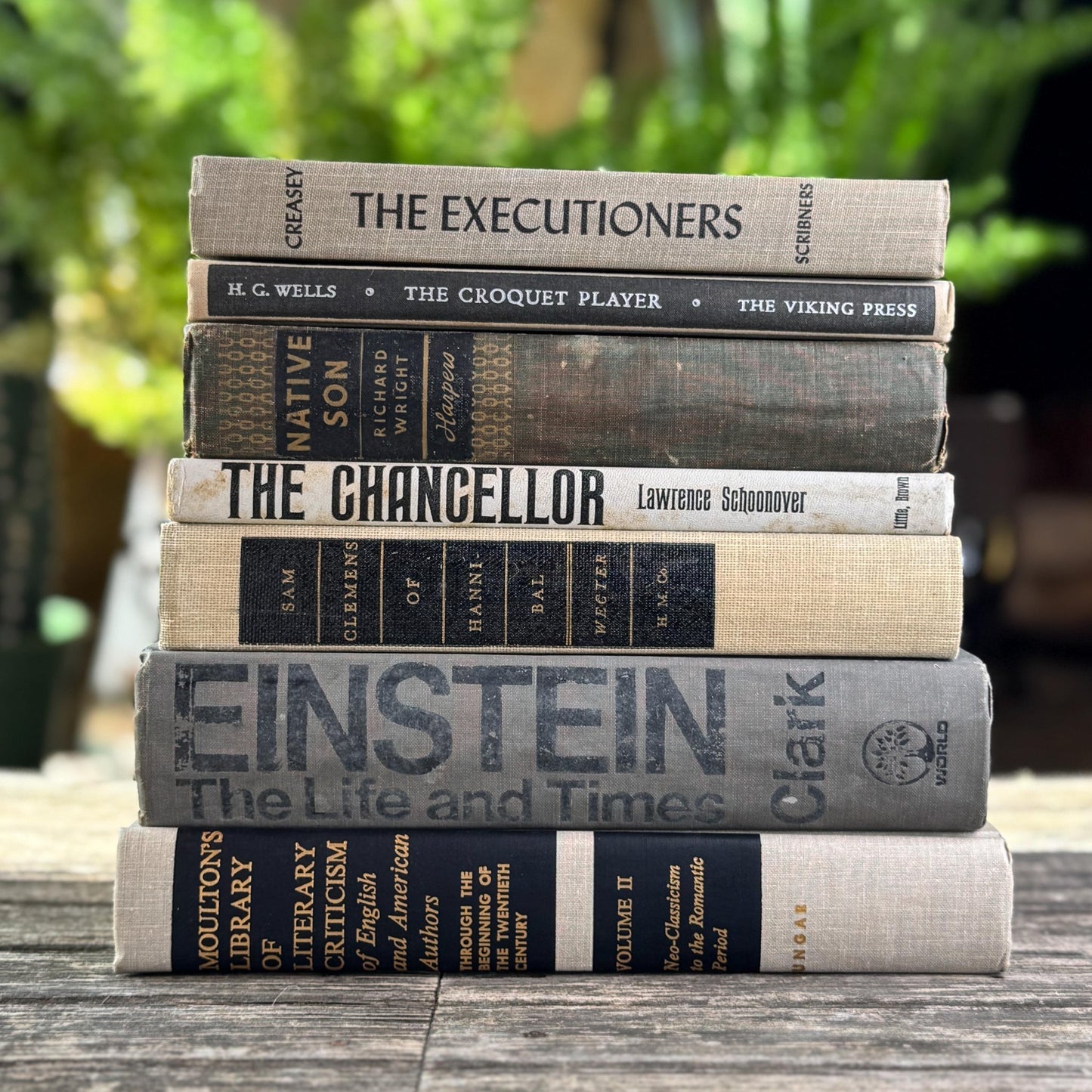 Gray, Taupe, and Black Mid Century Decorative Book Bundle - Pretty Old Books
