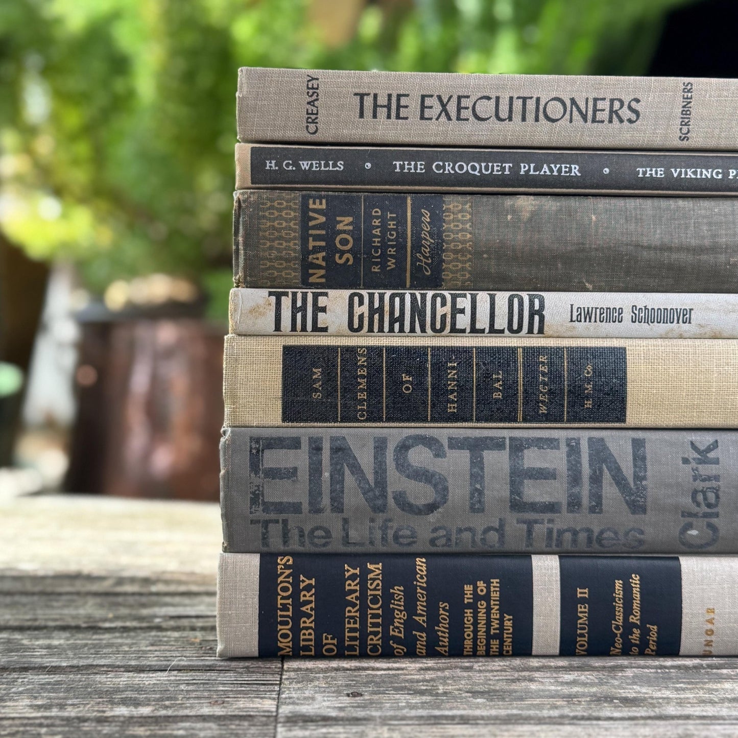 Gray, Taupe, and Black Mid Century Decorative Book Bundle - Pretty Old Books