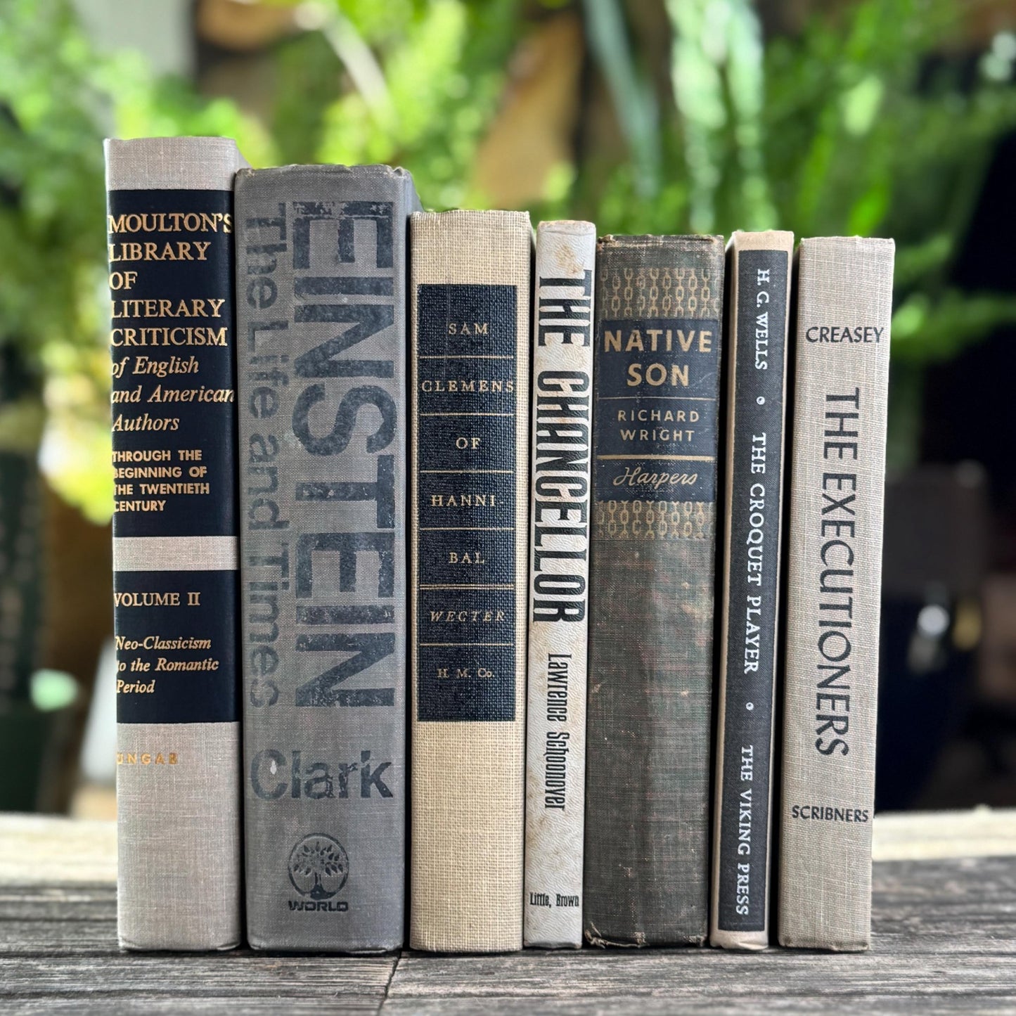 Gray, Taupe, and Black Mid Century Decorative Book Bundle - Pretty Old Books