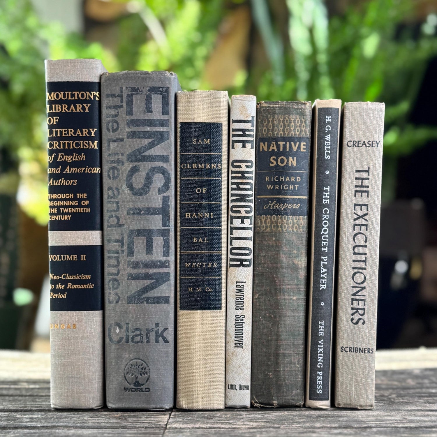 Gray, Taupe, and Black Mid Century Decorative Book Bundle - Pretty Old Books