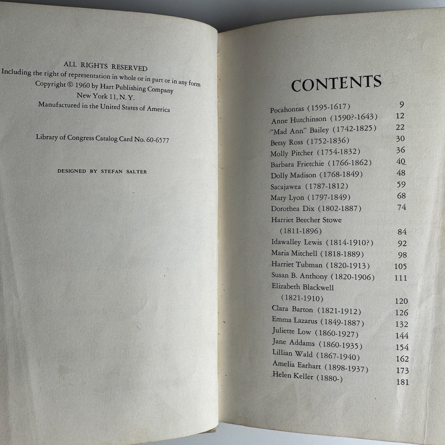 Great American Heroines, Arnold Dolin, Illustrated, 1960 Hardcover - Pretty Old Books