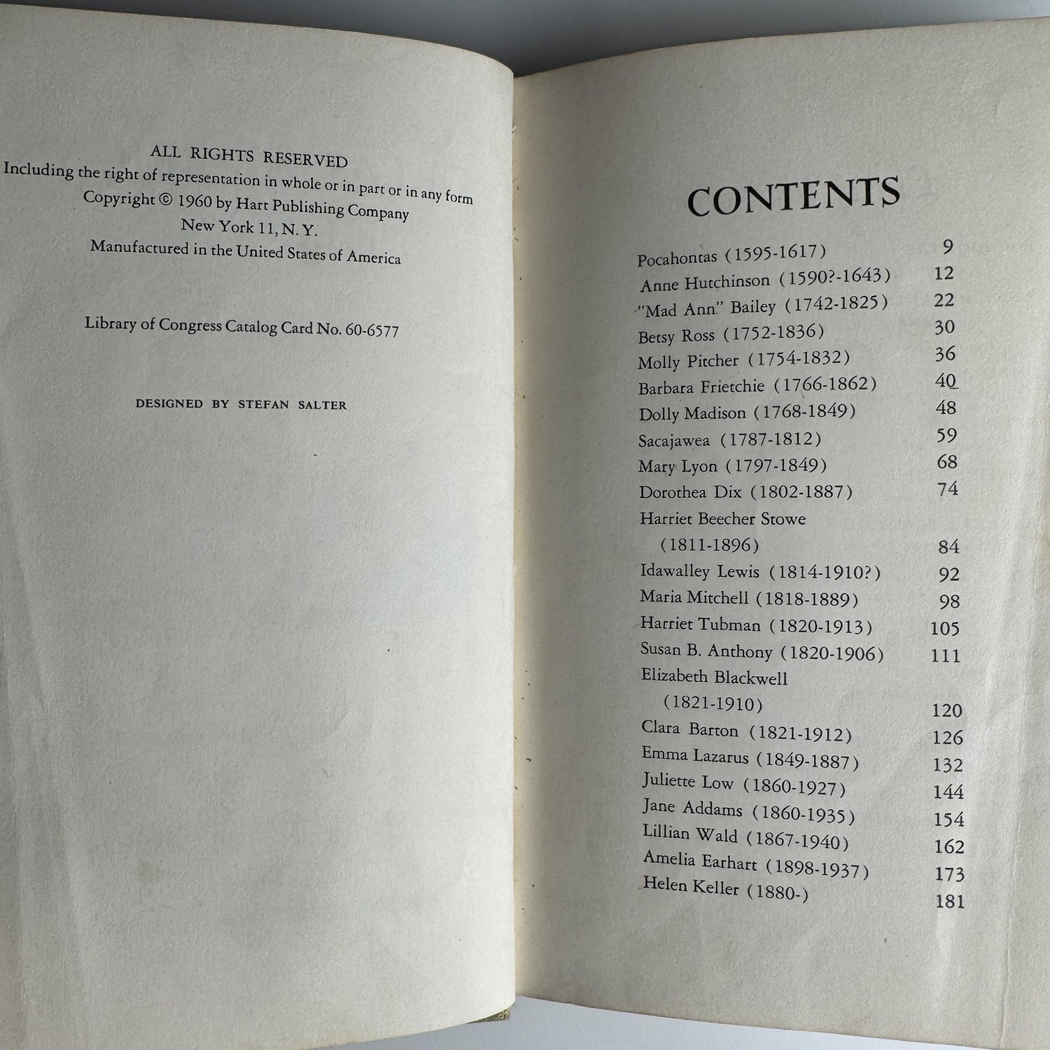 Great American Heroines, Arnold Dolin, Illustrated, 1960 Hardcover - Pretty Old Books