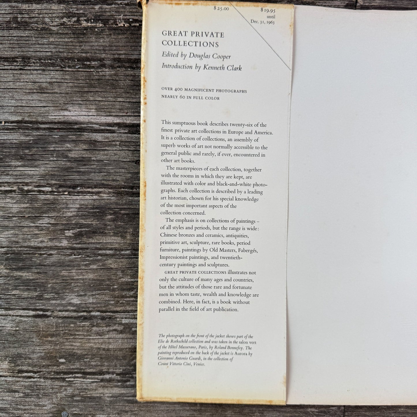 Great Private Collections, Oversized Hardcover, 1963 - Pretty Old Books