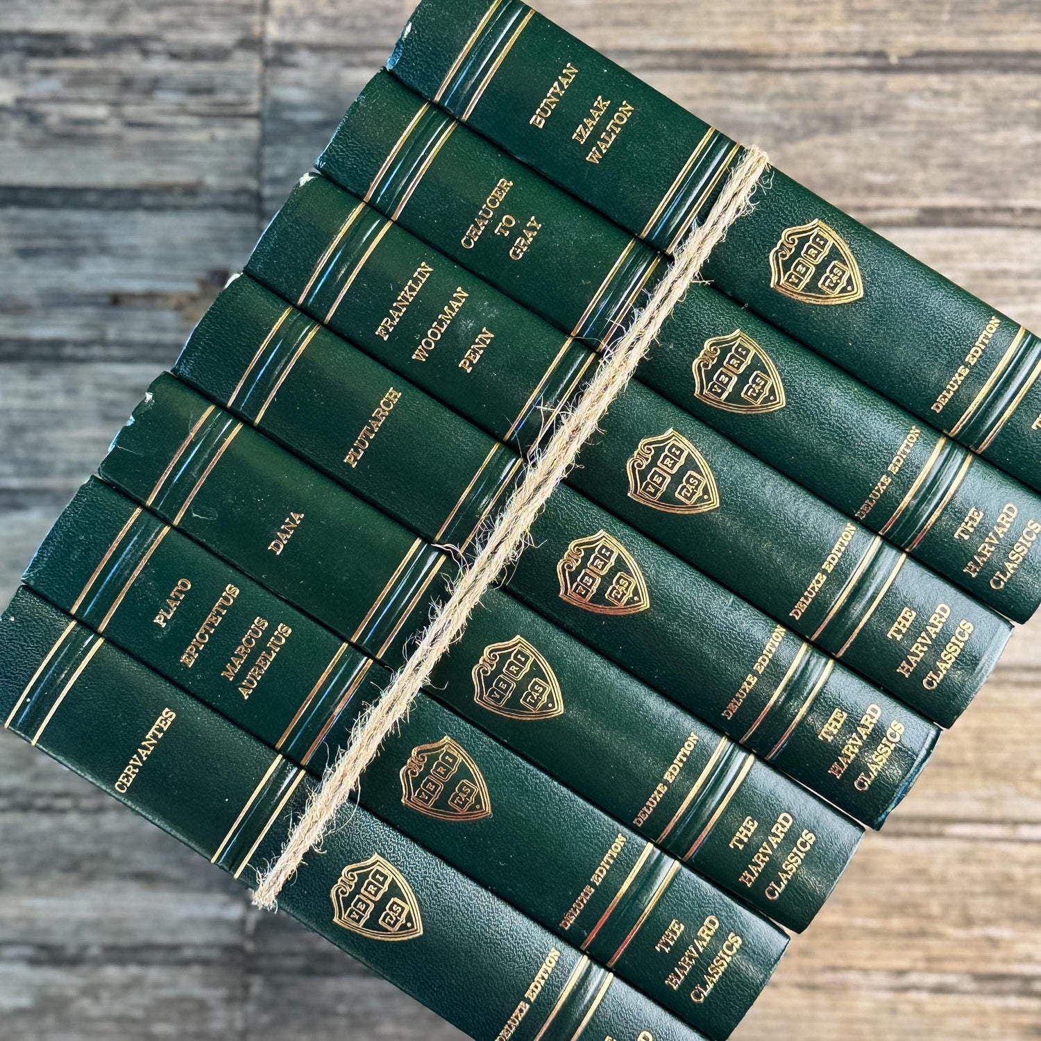 Green Harvard Classics Literature Bundle, 1969 - Pretty Old Books