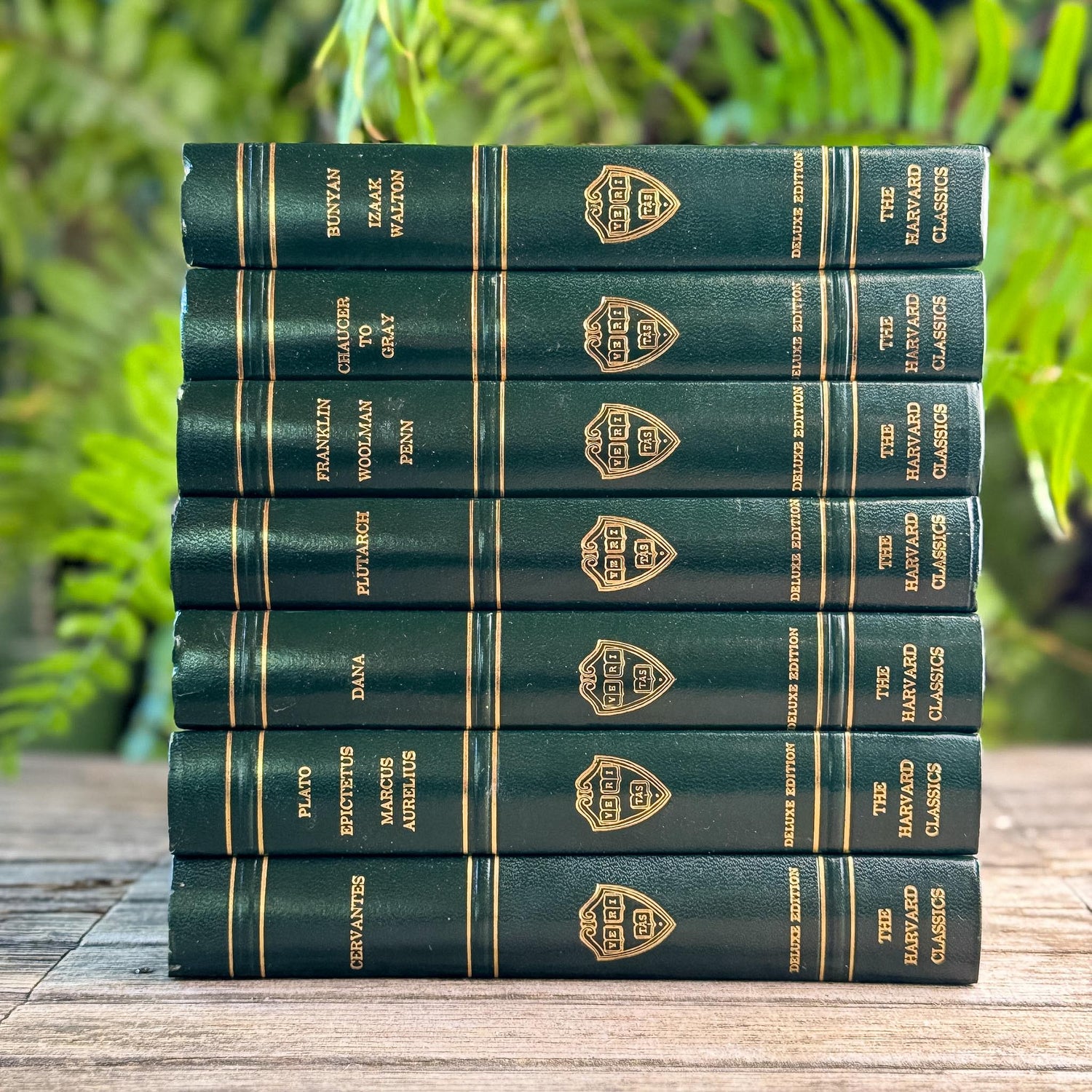 Green Harvard Classics Literature Bundle, 1969 - Pretty Old Books