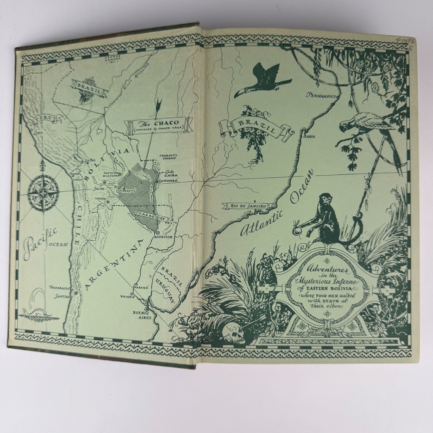 Green Hell, Julian Duguid, 1931, 3rd Printing, Bolivian Jungle - Pretty Old Books