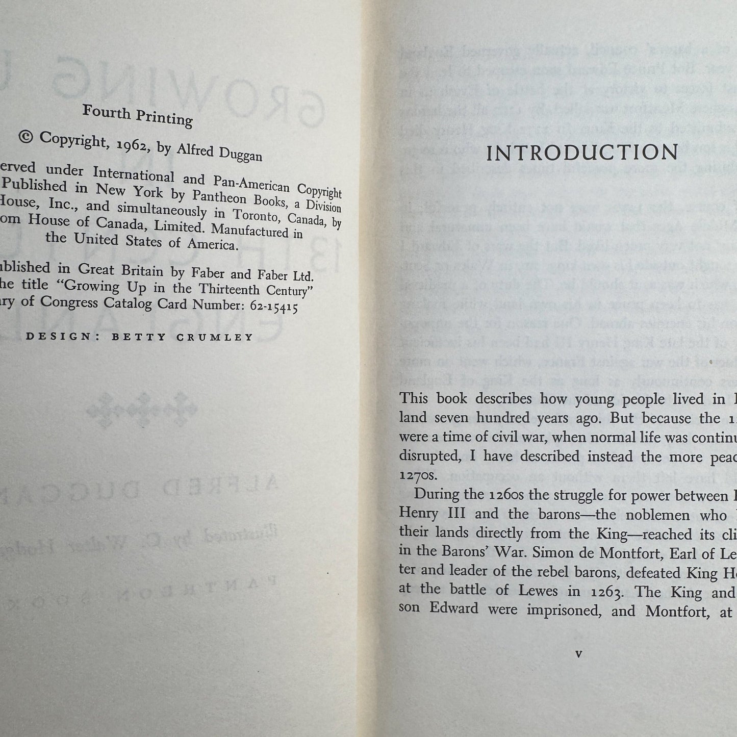 Growing Up In 13th Century England, 1962 Hardcover - Pretty Old Books