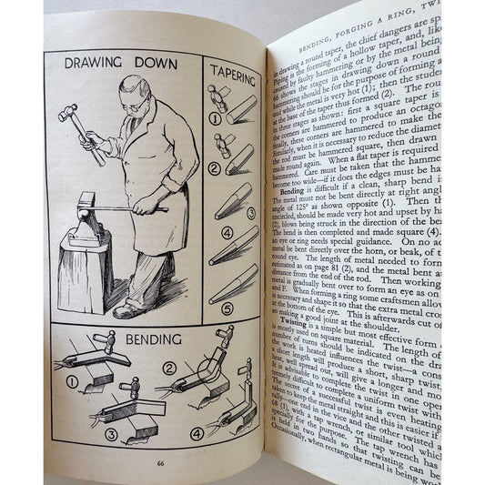 Handcraft in Metal, A Text Book For The Use of Teachers, Students, and Craftsmen, 1955 Illustrated - Pretty Old Books
