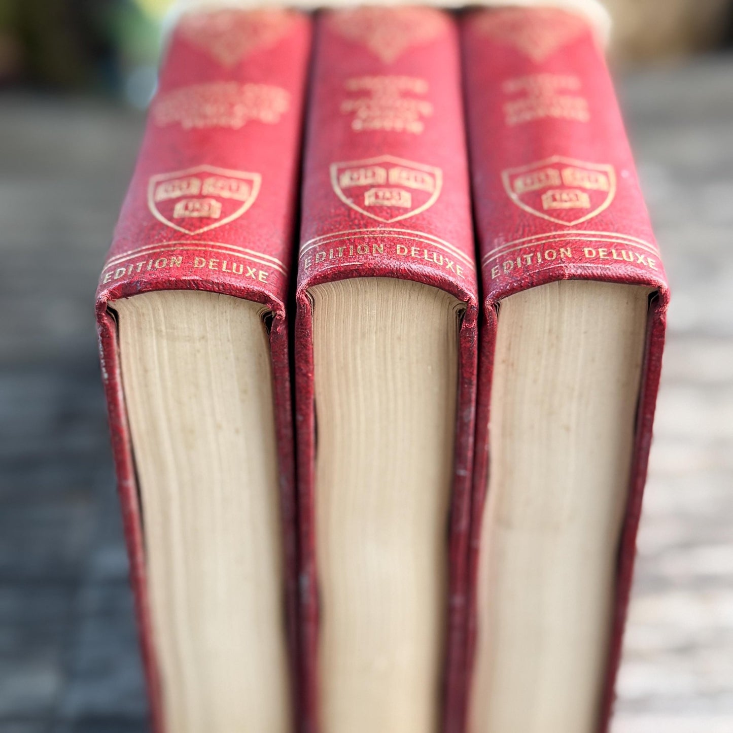 Harvard Classics Five-Foot Shelf, Volumes 9-11, Red Ornate Edition Deluxe, 1959 - Pretty Old Books