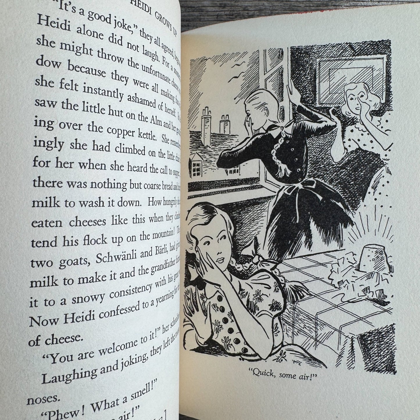 Heidi Grows Up, Charles Tritten, Illustrated by Jean Coquillot, 1938 - Pretty Old Books