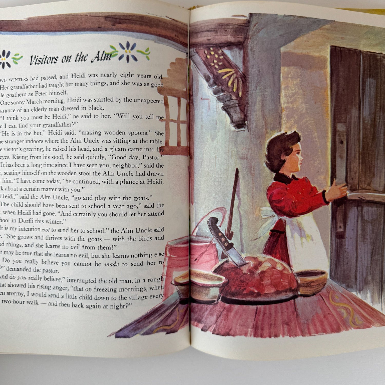Heidi, Johanna Spyri, 1961 Abridged Picture Book Edition - Pretty Old Books