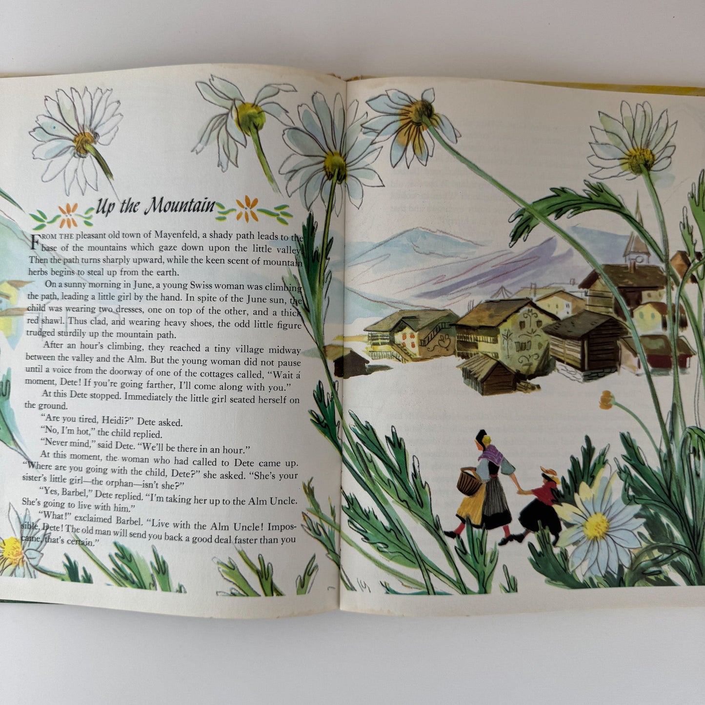 Heidi, Johanna Spyri, 1961 Abridged Picture Book Edition - Pretty Old Books