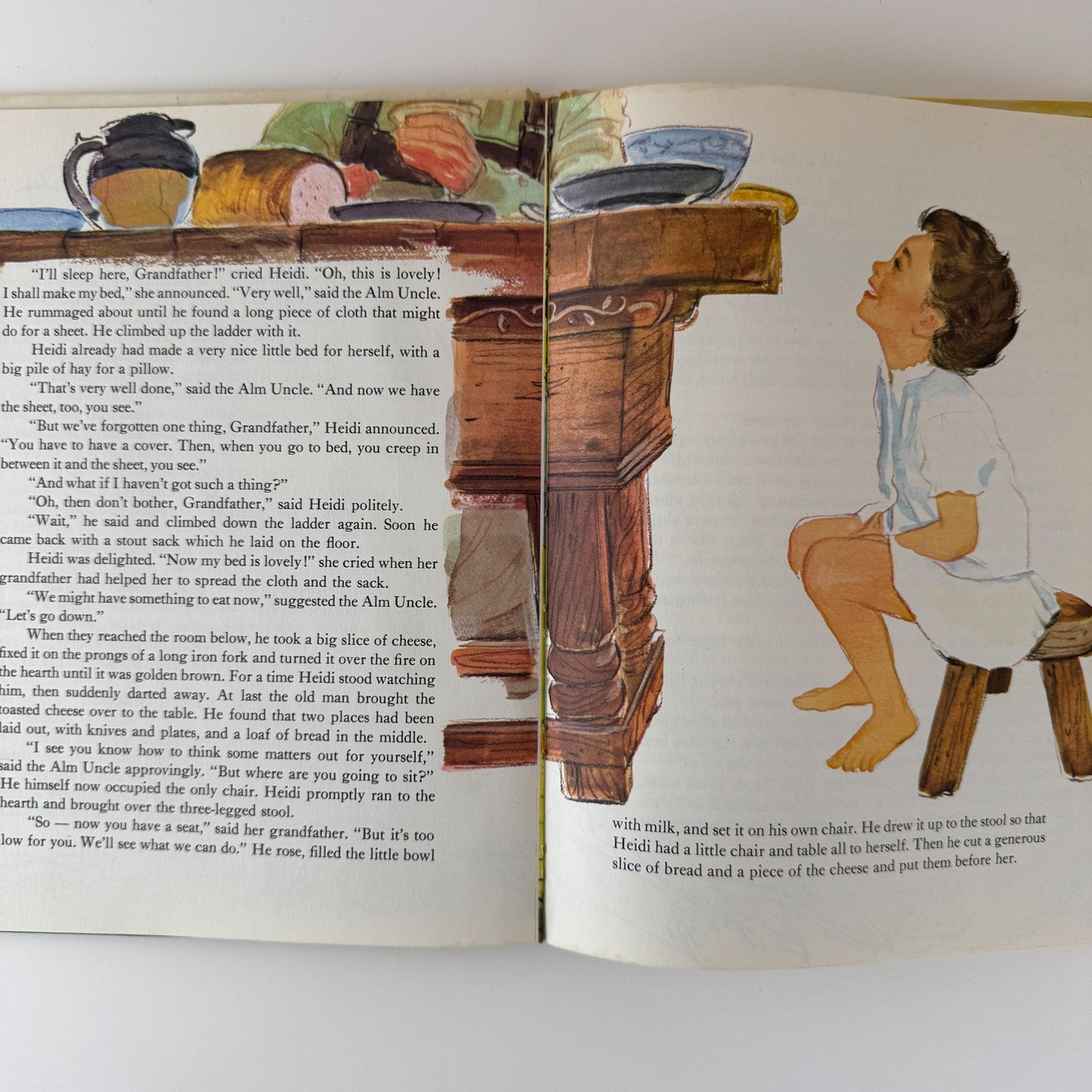 Heidi, Johanna Spyri, 1961 Abridged Picture Book Edition - Pretty Old Books
