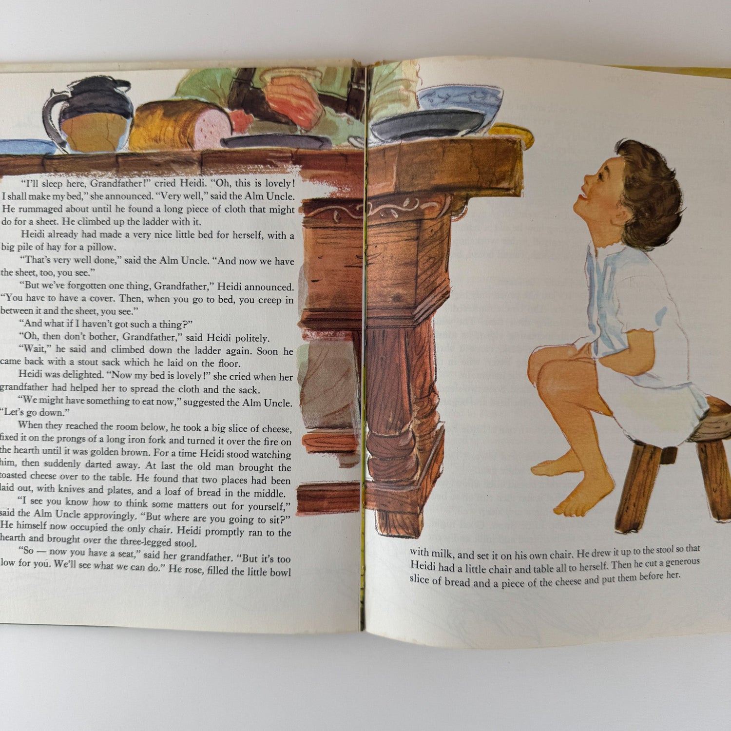 Heidi, Johanna Spyri, 1961 Abridged Picture Book Edition - Pretty Old Books